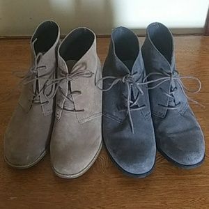 Bjorndal Suede Rachel Ankle Wedge Booties